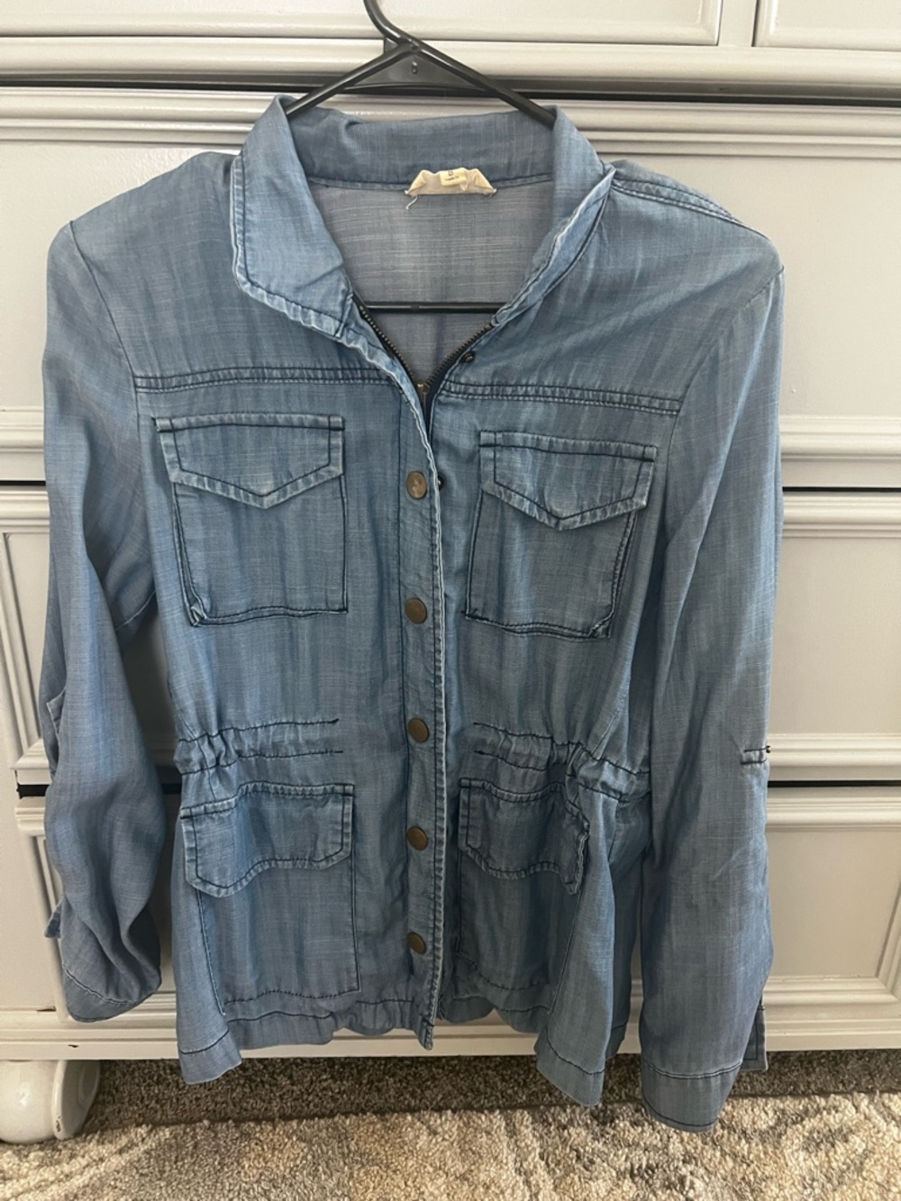 Madison Jules Light Weight Tencel Utility Jacket - Women